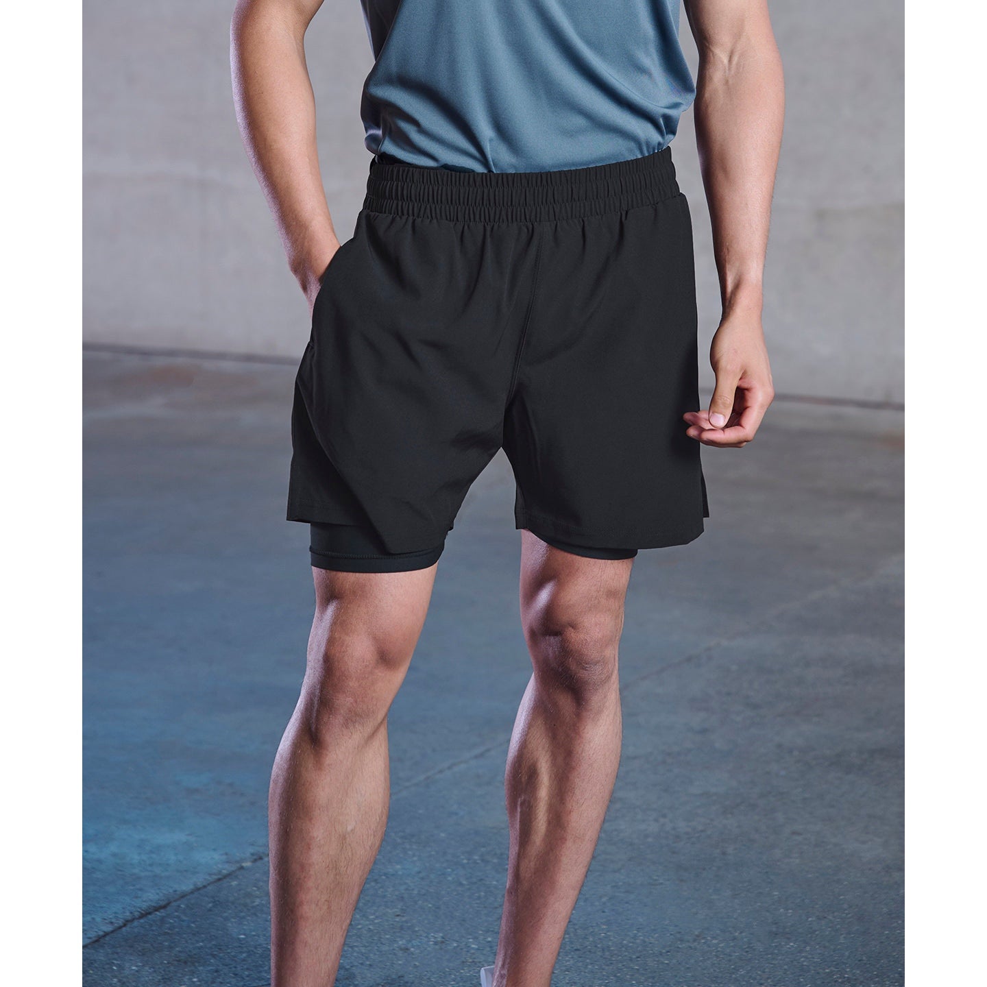 Tombo Double-Layer Sports Shorts