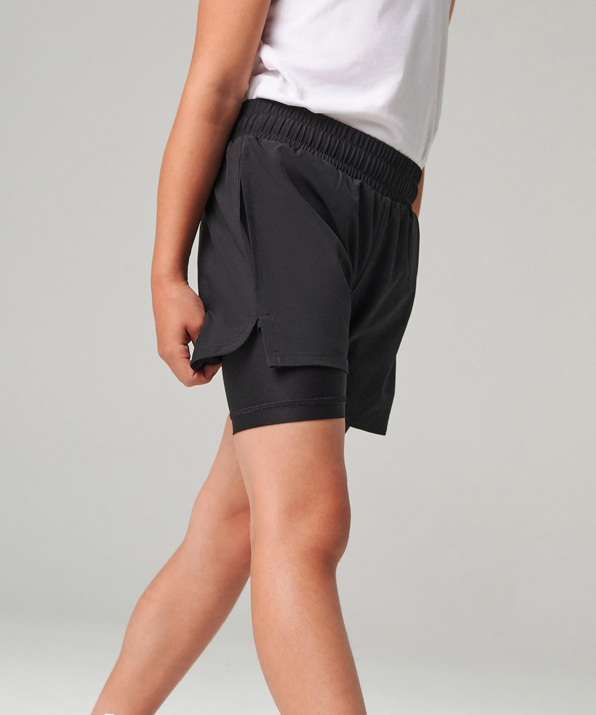Tombo TL617 Kids Double-Layer Sports Shorts