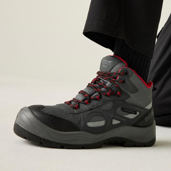 Regatta Professional Unisex Limeston S6 Waterproof Boot - Granite/Red