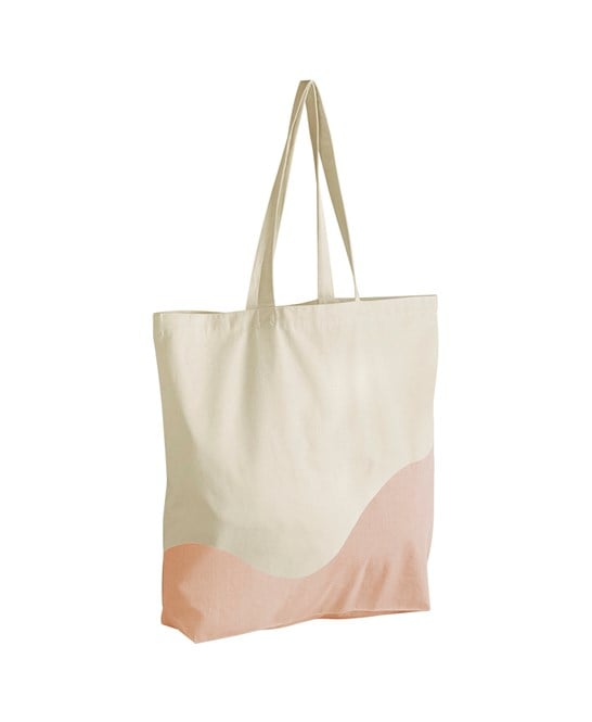 Westford Mill WM235 Organic Cotton Wave Print Maxi Tote