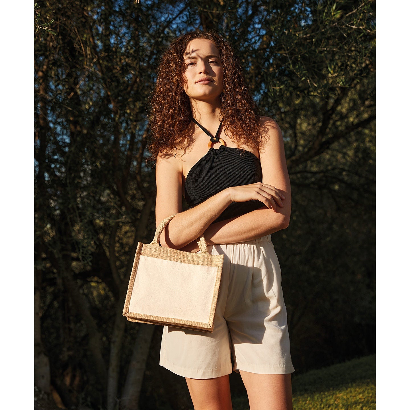 Westford Mill Cotton Pocket Jute Gift Bag