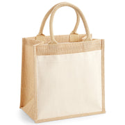 Westford Mill Cotton Pocket Jute Midi Tote
