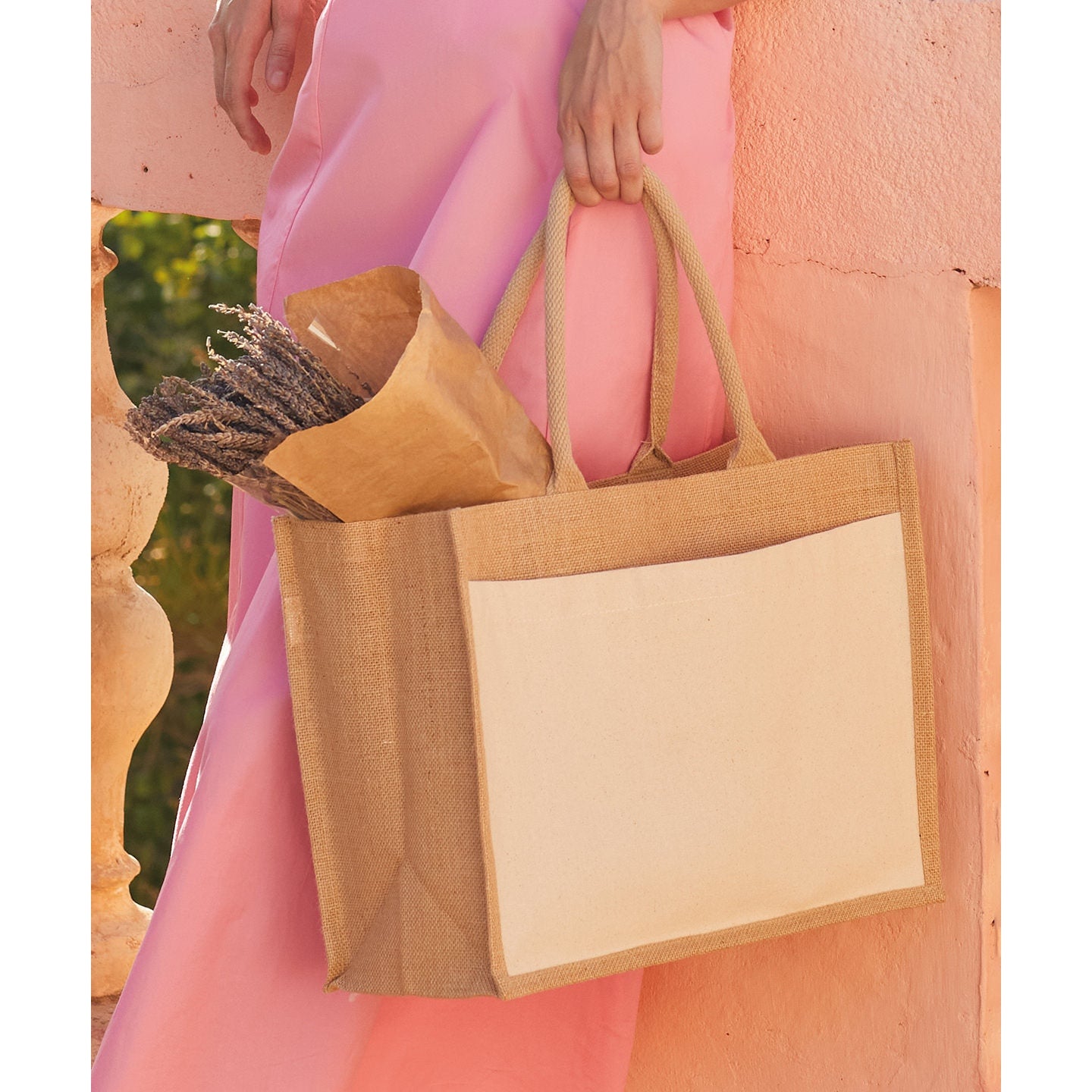 Westford Mill Cotton Pocket Jute Shopper