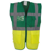 Yoko Multifunctional Executive Hi-Vis Waistcoat - Paramedic Green/Yellow