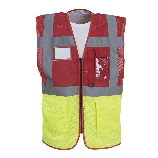 Yoko Hi-Vis Top Cool Open-Mesh Executive Waistcoat