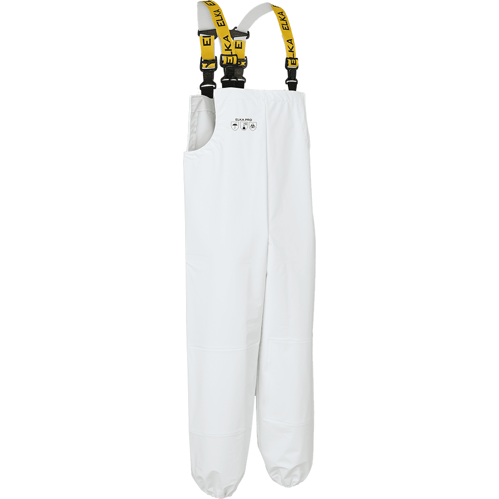 ELKA PRO Bib & Brace With Knee Reinforcement 079902 #colour_white