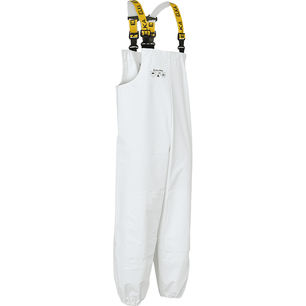 ELKA PRO Bib & Brace With Pockets For Knee Pads 079904 #colour_white