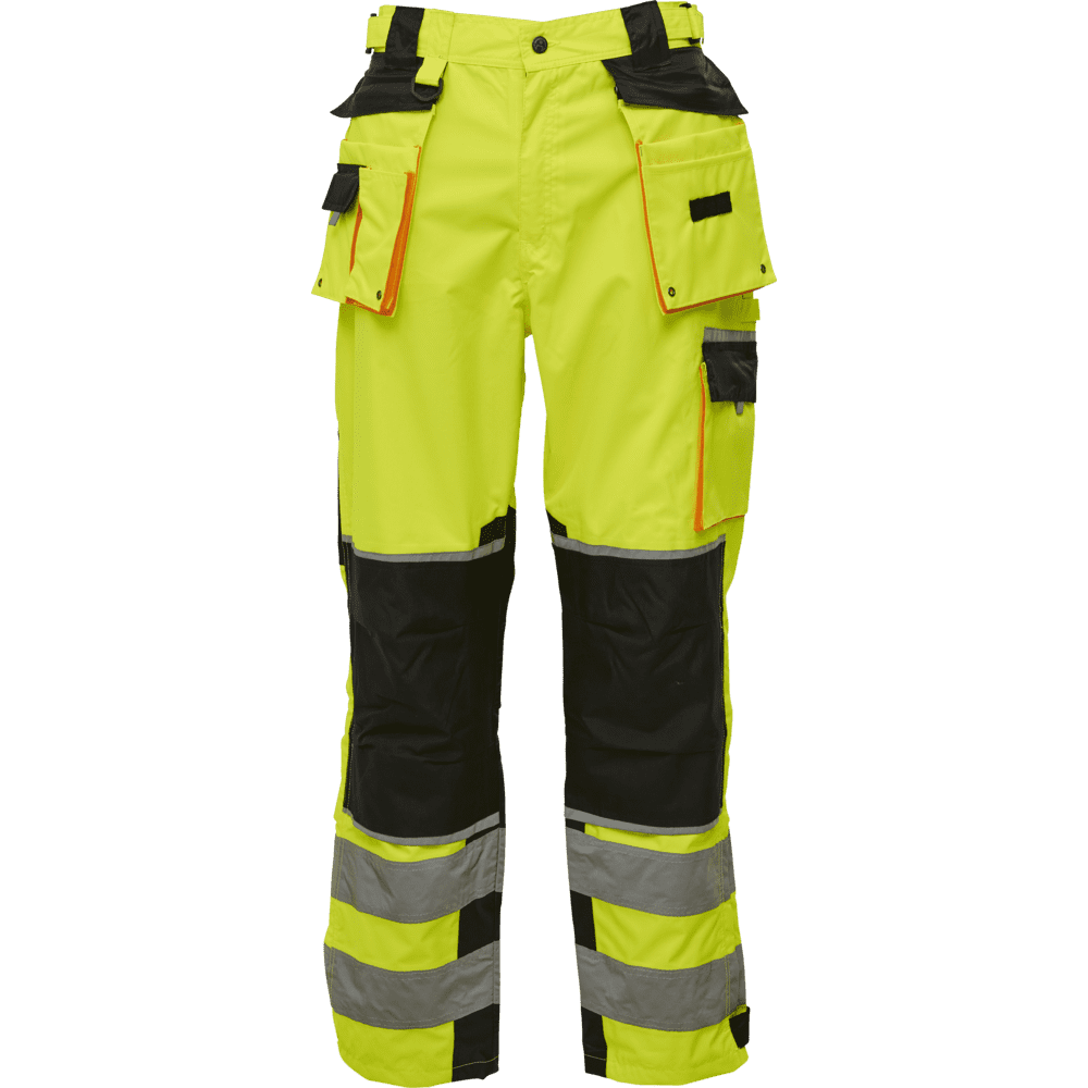 ELKA Visible Xtreme Waist Trousers 082404R #colour_hi-vis-yell-black