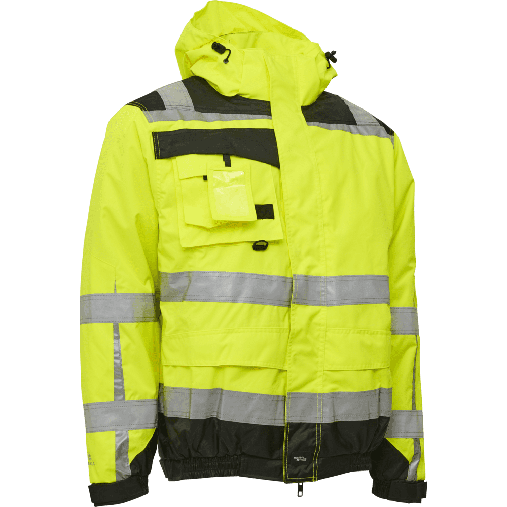 ELKA Visible Xtreme 2-in-1 Bomber Jacket 086104R #colour_hi-vis-yell-black