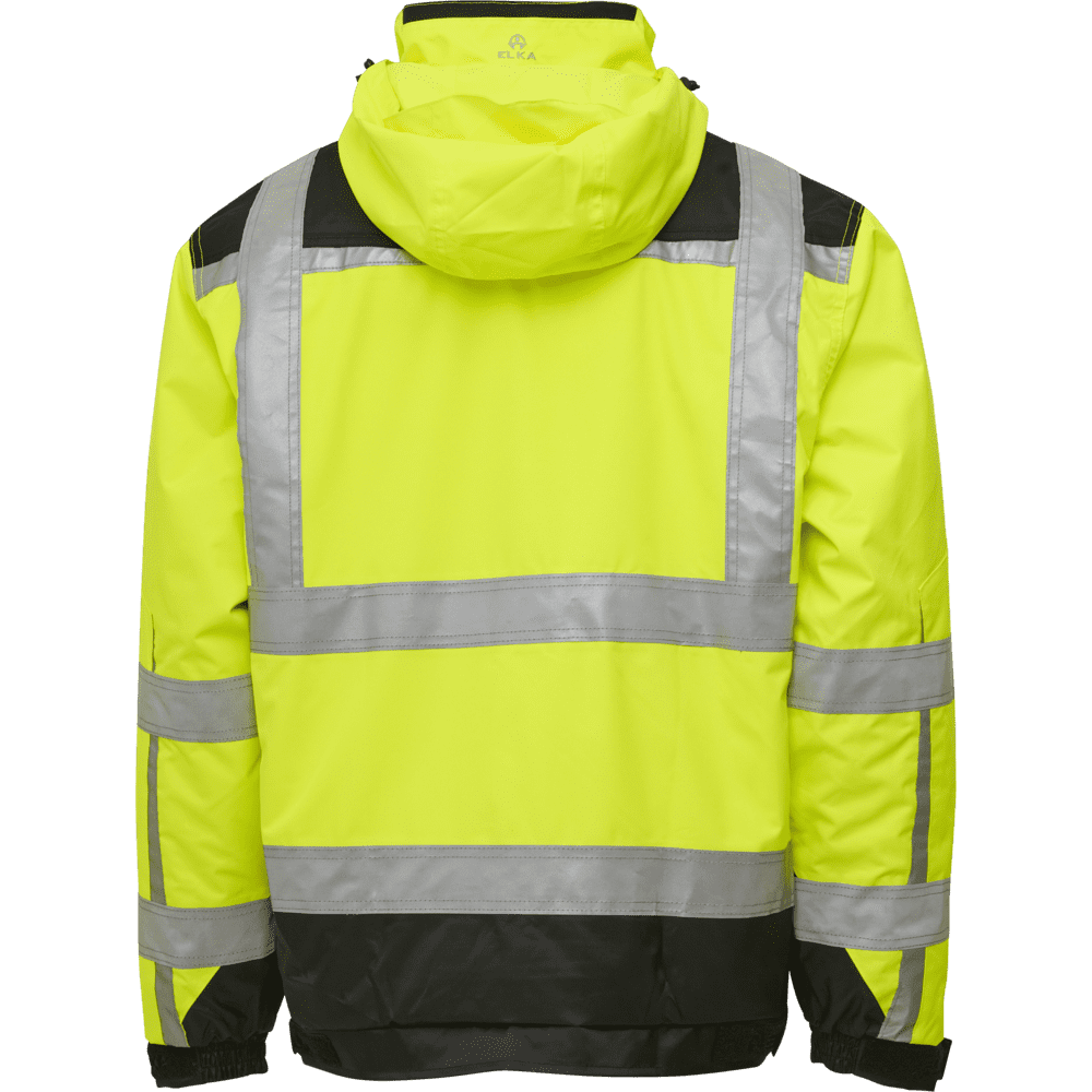 ELKA Visible Xtreme 2-in-1 Bomber Jacket 086104R #colour_hi-vis-yell-black