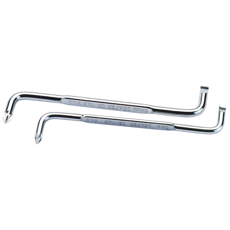 Draper Plain Slot and PZ Type Angled Screwdriver Set (2 Piece)