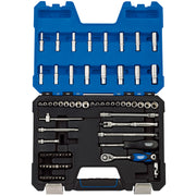 Draper 1/4" Sq. Dr. MM/AF Combined Socket Set (75 Piece)