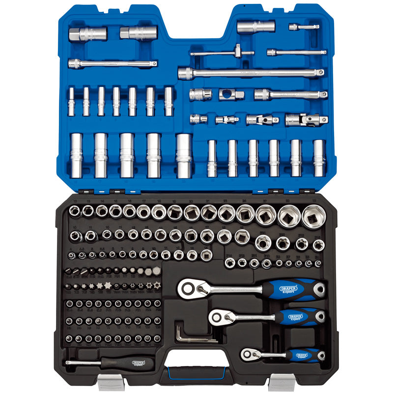 Draper 1/4", 3/8" and 1/2" Sq. Dr. Metric Socket and Socket Bit Set (149 piece)
