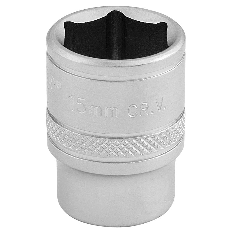 Draper 3/8" Square Drive 6 Point Metric Socket (15mm)