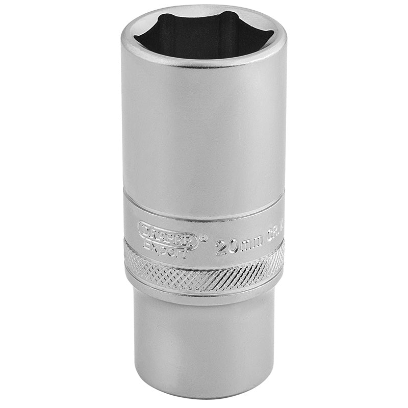 Draper 3/8" Square Drive 6 Point Metric Deep Socket (20mm)