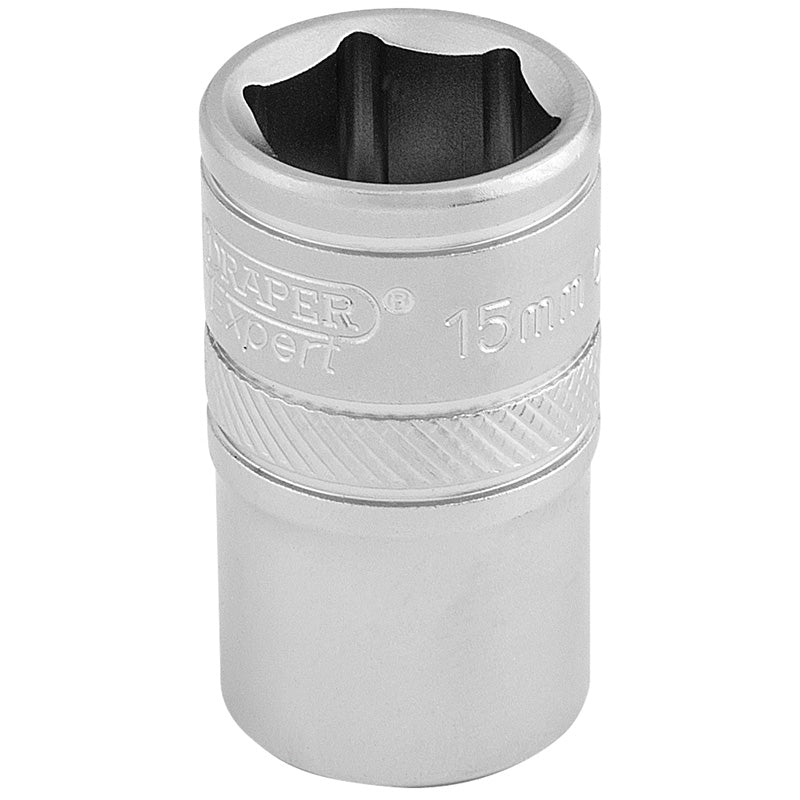 Draper 1/2" Square Drive 6 Point Metric Socket (15mm)