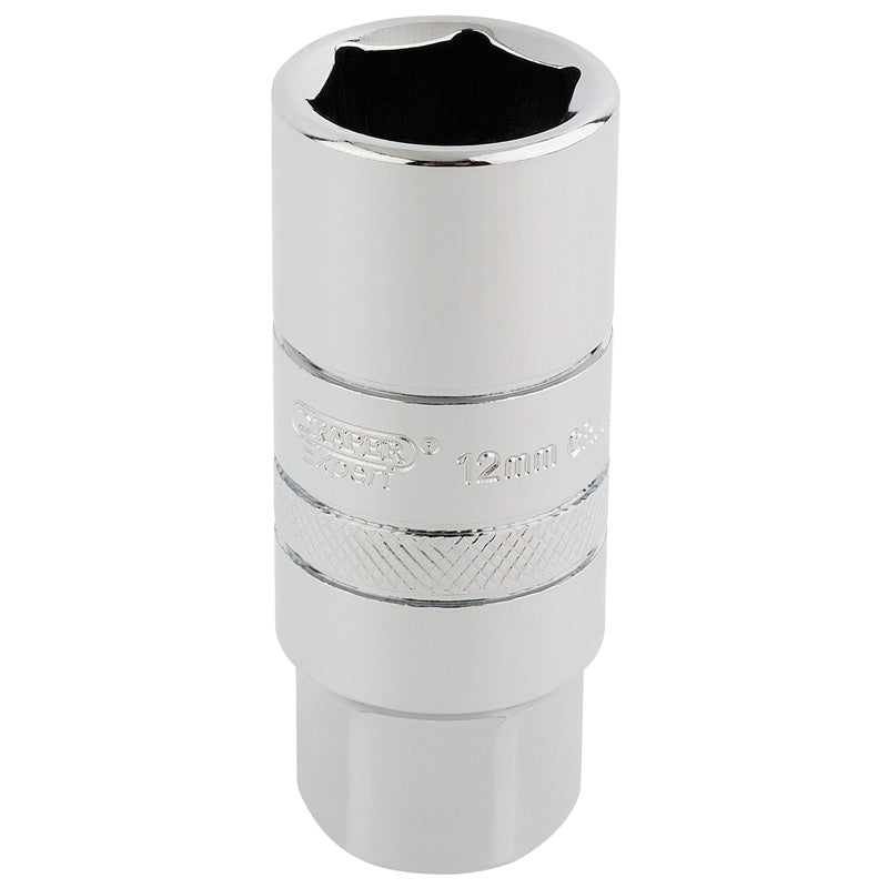 Draper 3/8" Square Drive 12mm Thread 6 Point Spark Plug Socket (18mm Socket)