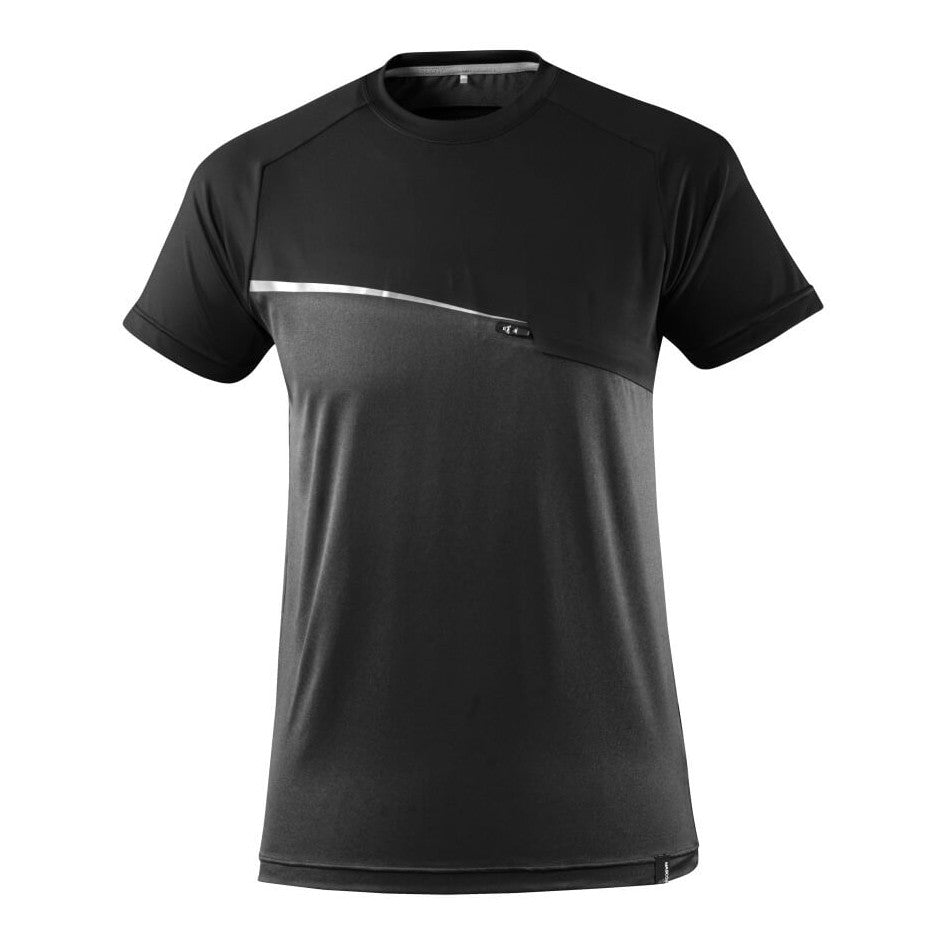Mascot Advanced Moisture Wicking T-shirt with Chest Pocket #colour_black