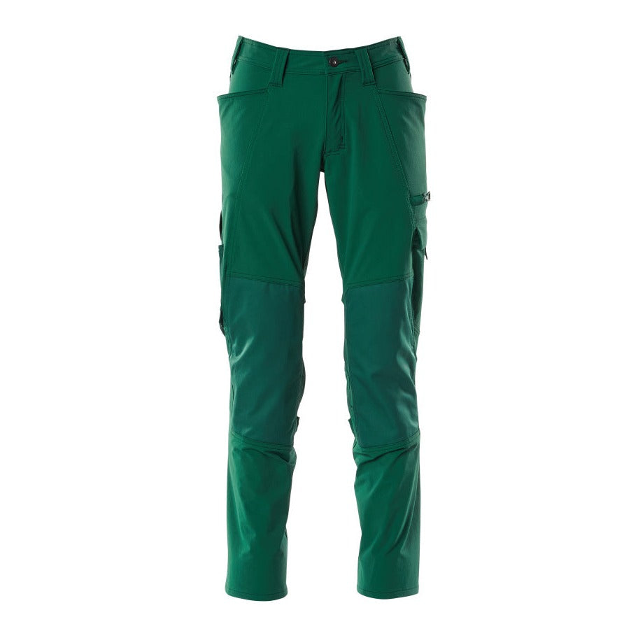 Mascot Accelerate Stretch Trousers with Kneepad Pockets - Green #colour_green
