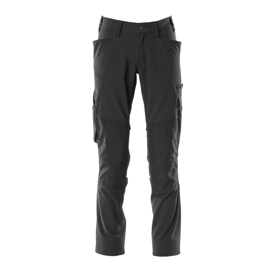 Mascot Accelerate Stretch Trousers with Kneepad Pockets - Black #colour_black