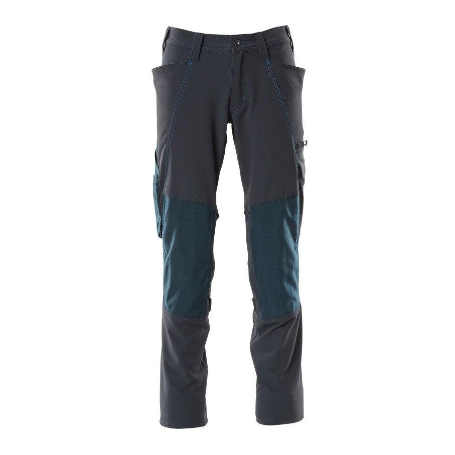 Mascot Accelerate Stretch Trousers with Kneepad Pockets - Dark Navy #colour_dark-navy