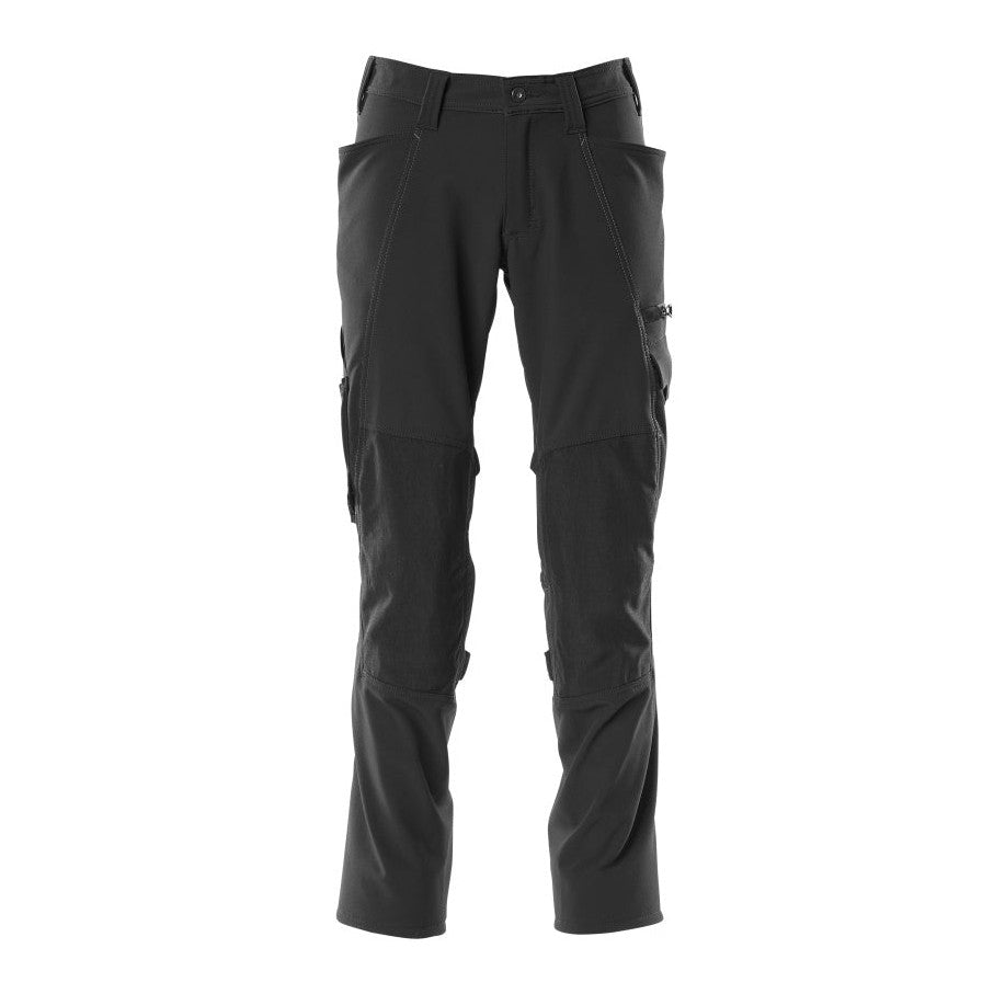 Mascot Accelerate Stretch Trousers with Kneepad Pockets - Black #colour_black