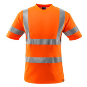 Mascot Safe Classic V-neck T-shirt #colour_hi-vis-orange