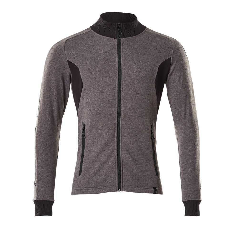 Mascot Accelerate Modern Fit Zippered Sweatshirt #colour_dark-anthracite-black