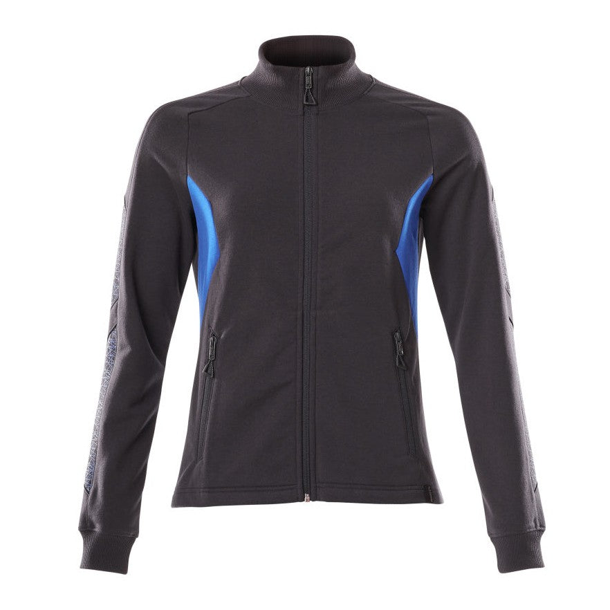 Mascot Accelerate Ladies Fit Zippered Sweatshirt #colour_dark-navy-azure-blue