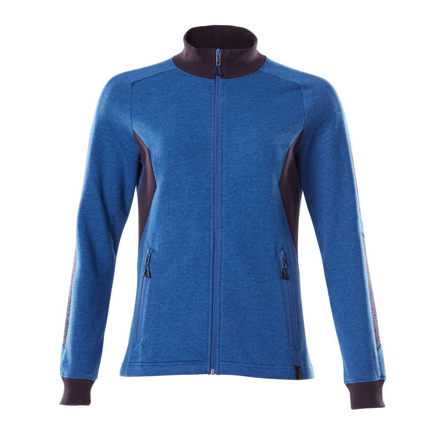 Mascot Accelerate Ladies Fit Zippered Sweatshirt #colour_azure-blue-dark-navy