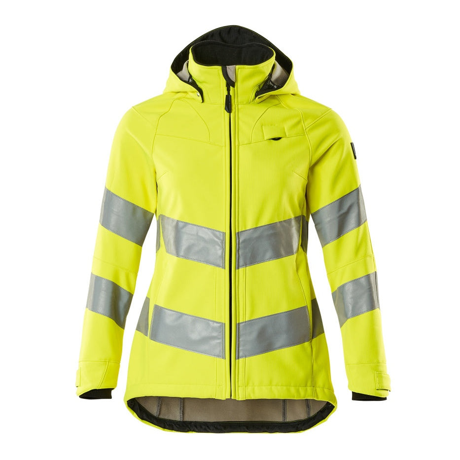 Mascot Safe Supreme Ladies Fit Softshell Jacket #colour_hi-vis-yellow