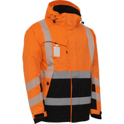 ELKA Visible Xtreme Stretch Winter Jacket 186100R #colour_hi-vis-orange-black