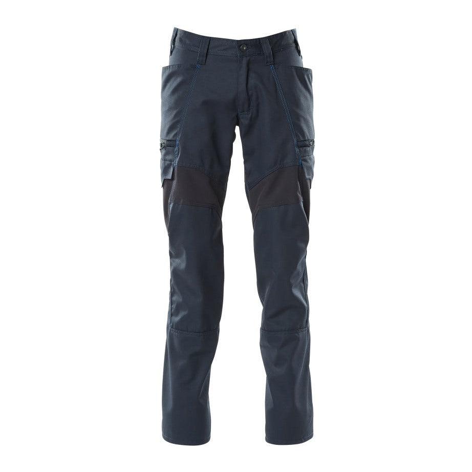Mascot Accelerate Thigh Pocket Trousers with Stretch Zones - Dark Navy #colour_dark-navy