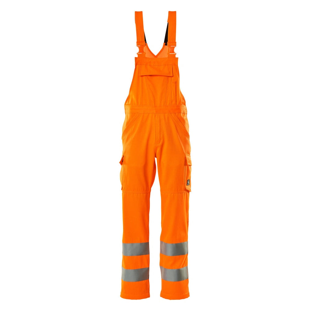 Mascot Safe Light One-Tone Bib & Brace #colour_hi-vis-orange