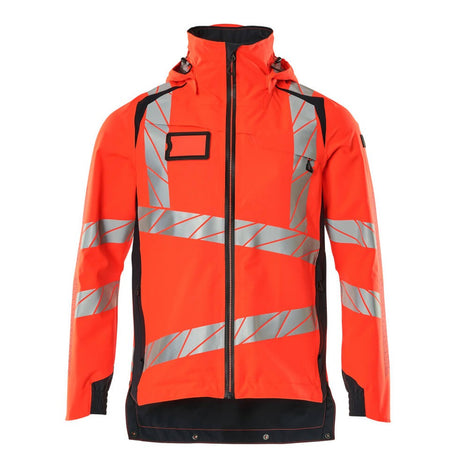 Mascot Accelerate Safe Lightweight Lined Outer Shell Jacket #colour_hi-vis-red-dark-navy