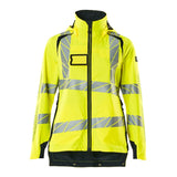 Mascot Accelerate Safe Ladies Lightweight Outer Shell Jacket #colour_hi-vis-yellow-dark-navy