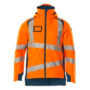 Mascot Accelerate Safe Lightweight Winter Jacket with CLIMascot - Hi-Vis Orange/Dark Petroleum #colour_hi-vis-orange-dark-petroleum