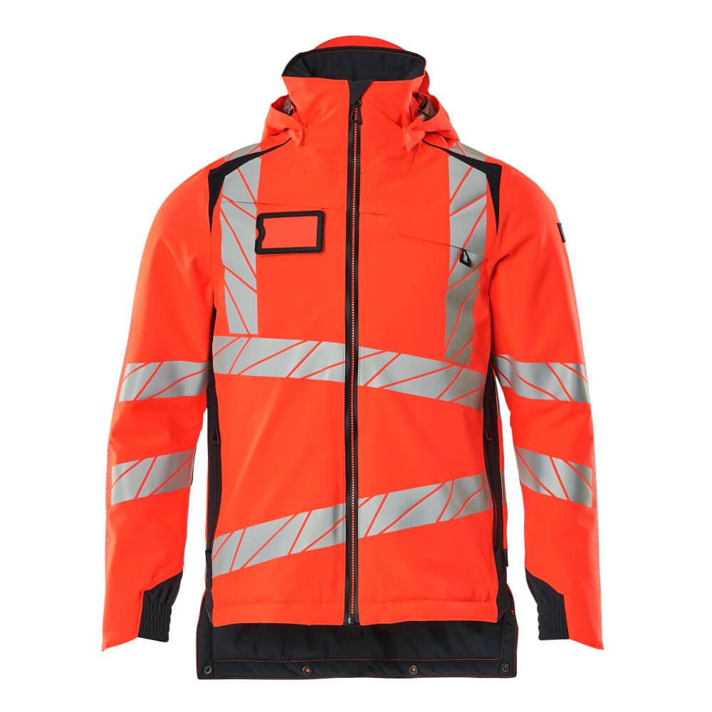 Mascot Accelerate Safe Lightweight Winter Jacket with CLIMascot - Hi-Vis Red/Dark Navy #colour_hi-vis-red-dark-navy