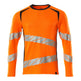 Mascot Accelerate Safe Modern Fit Long-Sleeved T-shirt #colour_hi-vis-orange-dark-navy