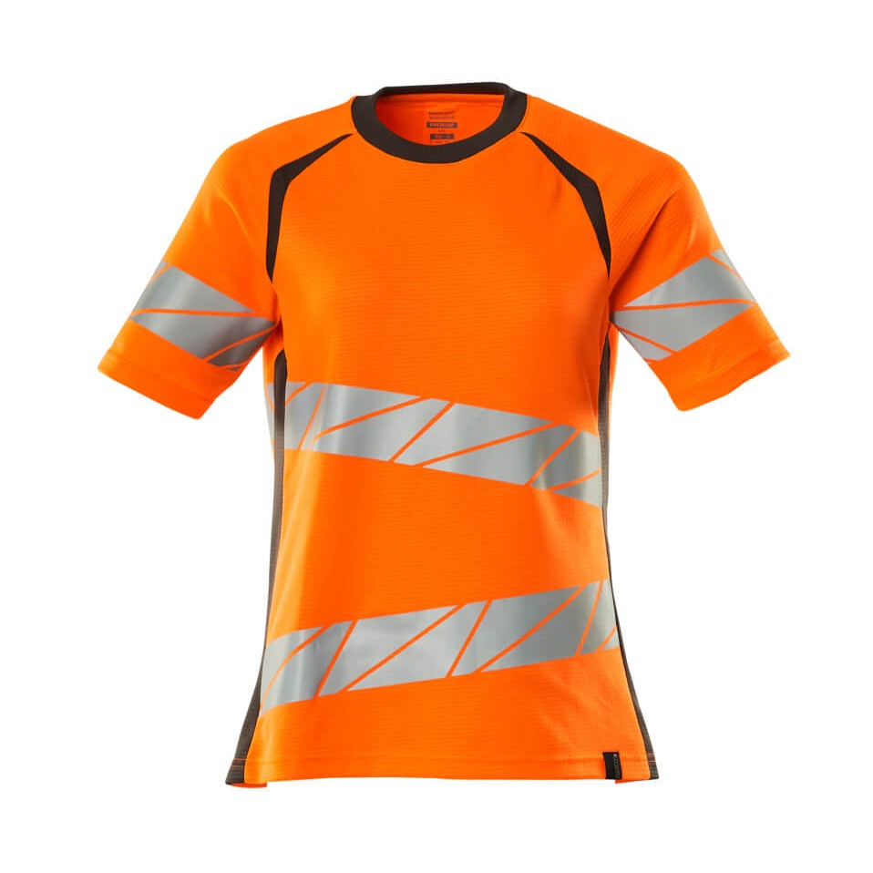 Mascot Accelerate Safe Ladies Fit T-shirt #colour_hi-vis-orange-dark-anthracite