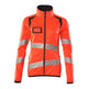 Mascot Accelerate Safe Ladies Microfleece Jacket with Zipper #colour_hi-vis-red-dark-navy