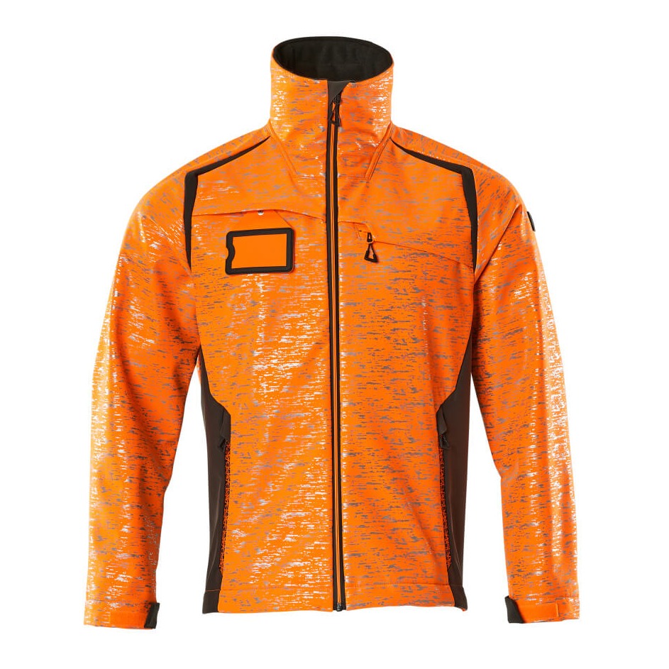 Mascot Accelerate Safe Softshell Jacket with Reflectors #colour_hi-vis-orange-dark-anthracite
