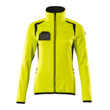 Mascot Accelerate Safe Ladies Microfleece Jacket with Zipper #colour_hi-vis-yellow-black