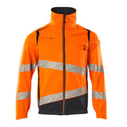 Mascot Accelerate Safe Work Jacket with Stretch Zones #colour_hi-vis-orange-dark-navy