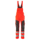 Mascot Accelerate Safe Bib & Brace with Kneepad Pockets - Hi-Vis Red/Dark Anthracite #colour_hi-vis-red-dark-anthracite