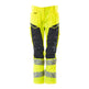 Mascot Accelerate Safe Ladies Diamond Fit Trousers with Kneepad Pockets #colour_hi-vis-yellow-navy
