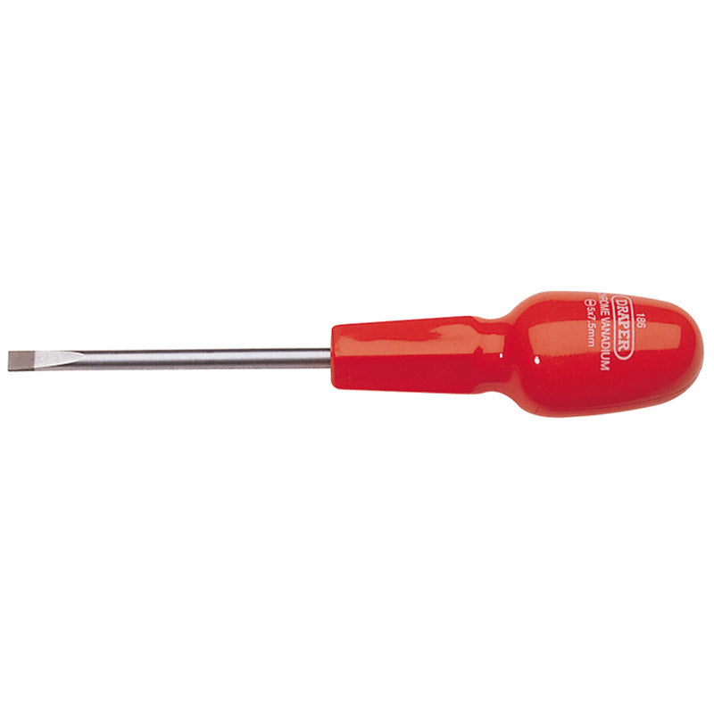 Draper 5mm x 75mm Plain Slot Flared Tip Cabinet Pattern Screwdriver (Sold Loose)