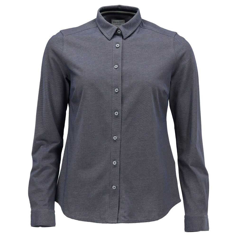 Mascot Frontline Classic Ladies Fit Stretch Shirt #colour_blue-flecked