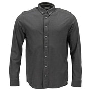 Mascot Frontline Slim Fit Stretch Shirt #colour_dark-anthracite-light-grey-flecked