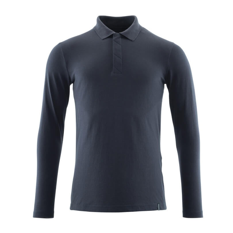 Mascot Crossover Long-Sleeved Polo Shirt with ProWash Technology #colour_dark-navy